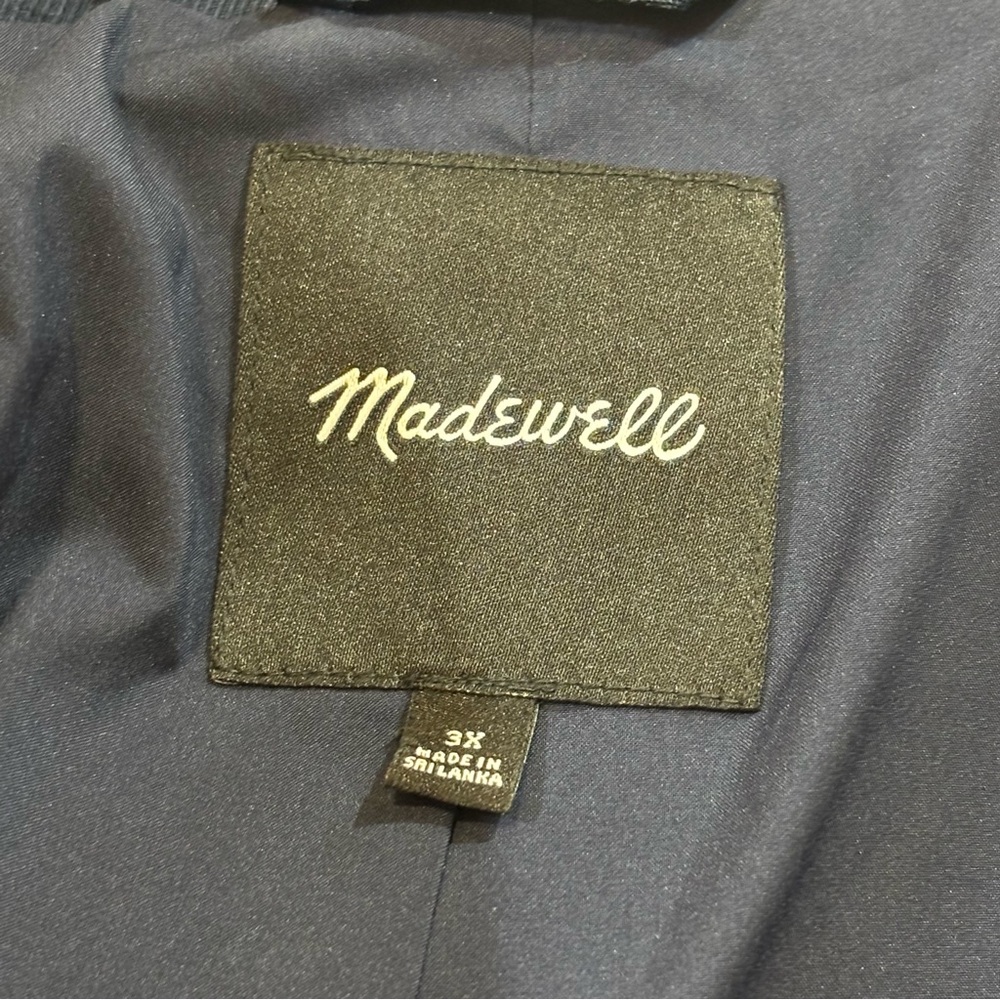 NWOT Madewell The Plus Larsen Blazer Jacket in Drapeweave
Navy 3X - Picture 8 of 10